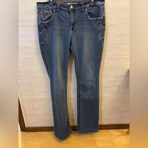 Real Jeans Boot-Cut Blue Denim Women's